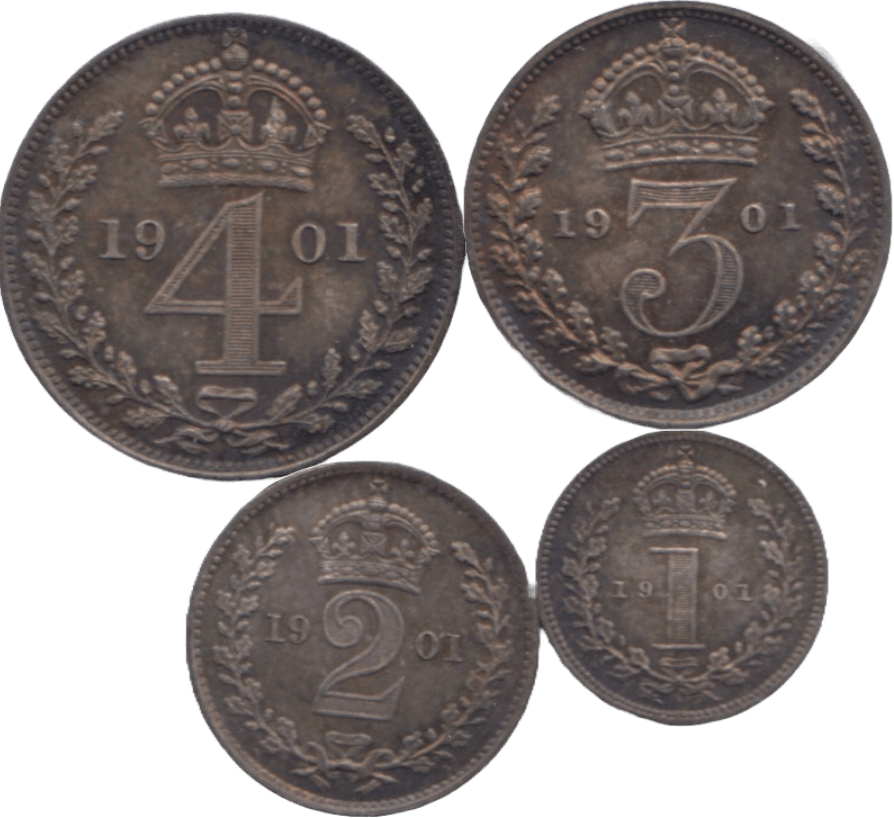 1901 MAUNDY SET VICTORIA - Maundy Set - Cambridgeshire Coins