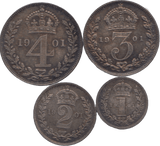 1901 MAUNDY SET VICTORIA - Maundy Set - Cambridgeshire Coins
