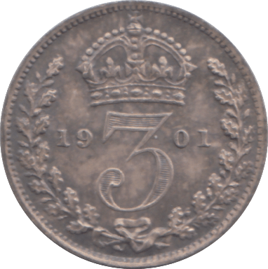 1901 MAUNDY THREE PENCE ( UNC ) 2 - MAUNDY THREEPENCE - Cambridgeshire Coins
