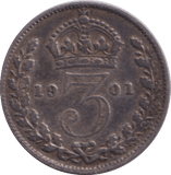 1901 MAUNDY THREEPENCE ( GF ) - MAUNDY TWOPENCE - Cambridgeshire Coins