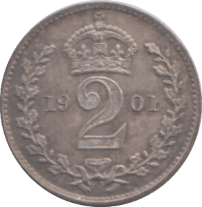 1901 MAUNDY TWO PENCE ( UNC ) 2 - MAUNDY TWOPENCE - Cambridgeshire Coins