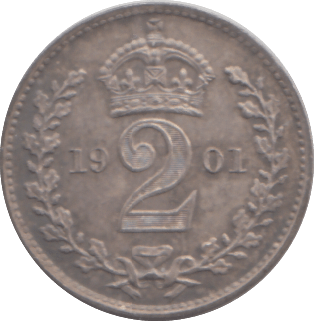 1901 MAUNDY TWO PENCE ( UNC ) 2 - MAUNDY TWOPENCE - Cambridgeshire Coins