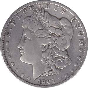 1901 MORGAN DOLLAR USA PHILADEPHIA MINT - SILVER WORLD COINS - Cambridgeshire Coins