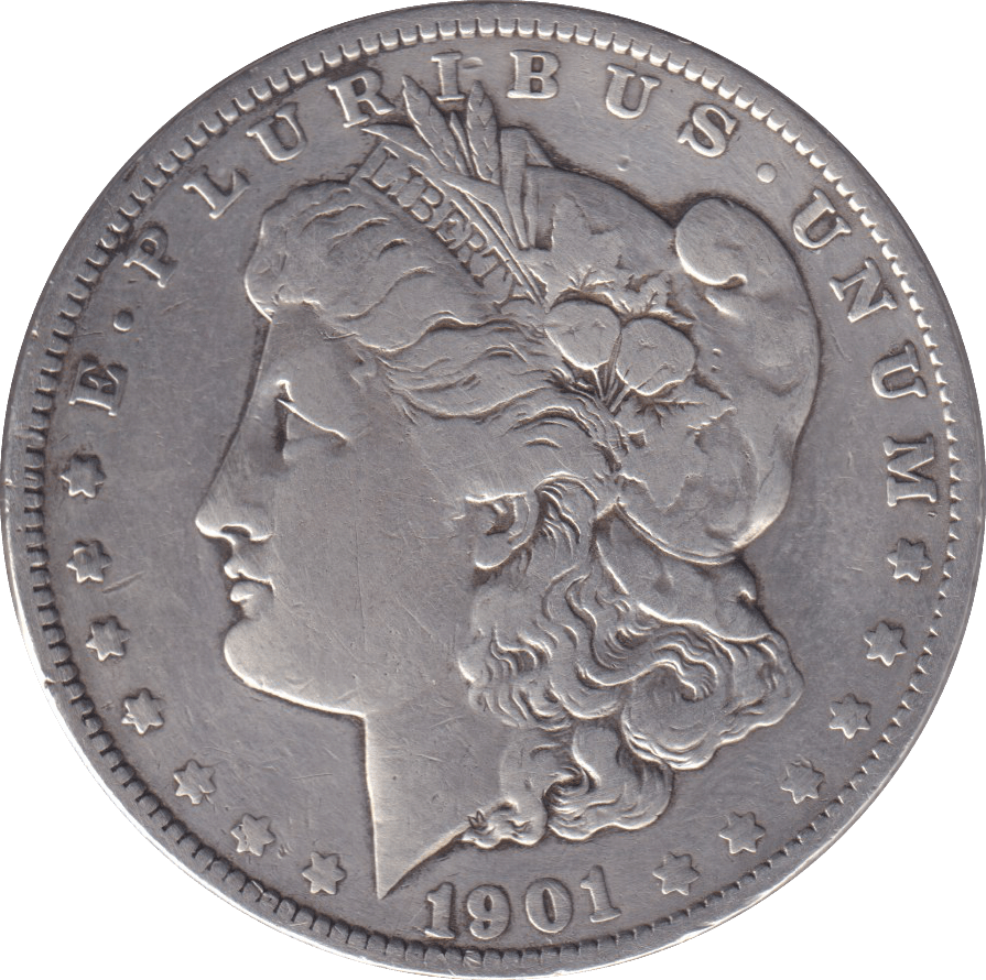 1901 MORGAN DOLLAR USA PHILADEPHIA MINT - SILVER WORLD COINS - Cambridgeshire Coins