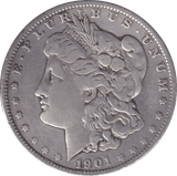 1901 MORGAN DOLLAR USA PHILADEPHIA MINT - SILVER WORLD COINS - Cambridgeshire Coins