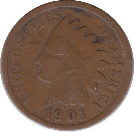 1901 ONE CENT USA - WORLD COINS - Cambridgeshire Coins