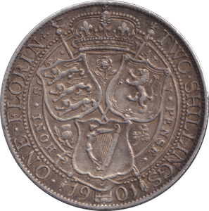 1901 ONE FLORIN ( VF ) - FLORIN - Cambridgeshire Coins