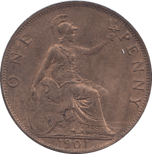 1901 ONE PENNY ( UNC ) - WORLD COINS - Cambridgeshire Coins
