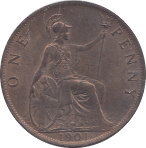 1901 PENNY ( AUNC ) - PENNY - Cambridgeshire Coins
