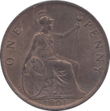 1901 PENNY ( AUNC ) - PENNY - Cambridgeshire Coins