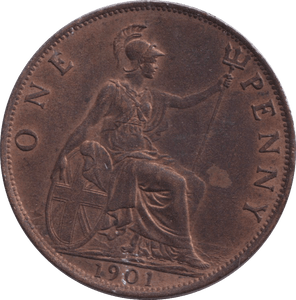 1901 PENNY ( AUNC ) - PENNY - Cambridgeshire Coins
