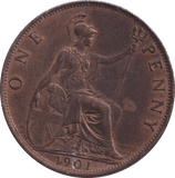 1901 PENNY ( AUNC ) - PENNY - Cambridgeshire Coins