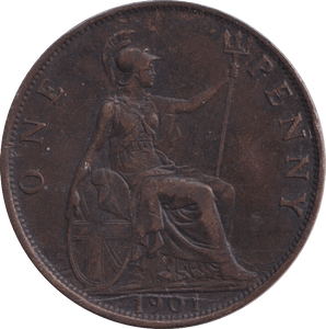 1901 PENNY ( VF ) - PENNY - Cambridgeshire Coins