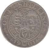 1901 SHILLING ( FINE ) - SHILLING - Cambridgeshire Coins