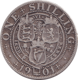 1901 SHILLING ( FINE ) - SHILLING - Cambridgeshire Coins