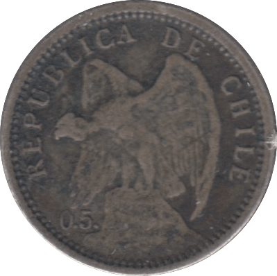 1901 SILVER 10 CENTAVOS CHILE - SILVER WORLD COINS - Cambridgeshire Coins