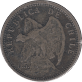 1901 SILVER 10 CENTAVOS CHILE - SILVER WORLD COINS - Cambridgeshire Coins