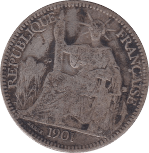 1901 SILVER 10 CENTS FRANCE - SILVER WORLD COINS - Cambridgeshire Coins