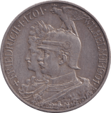 1901 SILVER 2 MARK GERMANY - SILVER WORLD COINS - Cambridgeshire Coins