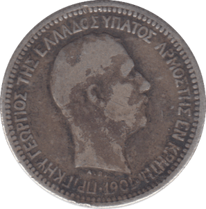 1901 SILVER GREEK CRETE 50 LEPTA - SILVER WORLD COINS - Cambridgeshire Coins