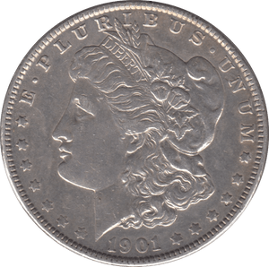 1901 SILVER MORGAN DOLLAR USA NEW ORLEANS MINT - SILVER WORLD COINS - Cambridgeshire Coins