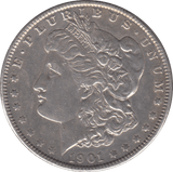 1901 SILVER MORGAN DOLLAR USA NEW ORLEANS MINT - SILVER WORLD COINS - Cambridgeshire Coins
