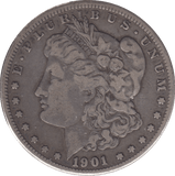 1901 SILVER MORGAN DOLLAR USA NEW ORLEANS - SILVER WORLD COINS - Cambridgeshire Coins