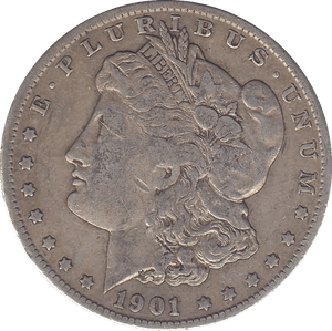 1901 SILVER MORGAN DOLLAR USA - SILVER WORLD COINS - Cambridgeshire Coins