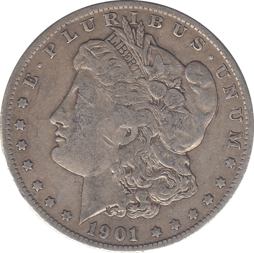1901 SILVER MORGAN DOLLAR USA - SILVER WORLD COINS - Cambridgeshire Coins