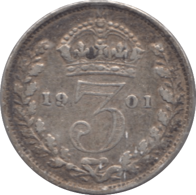 1901 SILVER THREEPENCE ( FINE ) - Threepence - Cambridgeshire Coins