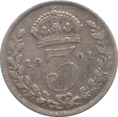 1901 SILVER THREEPENCE ( VF ) - Threepence - Cambridgeshire Coins