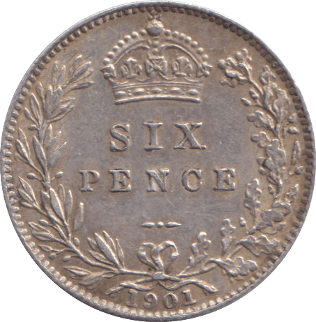 1901 SIXPENCE 1 ( EF ) - SIXPENCE - Cambridgeshire Coins