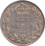 1901 SIXPENCE 1 ( EF ) - SIXPENCE - Cambridgeshire Coins