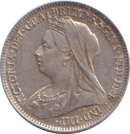 1901 SIXPENCE 1 ( EF ) - SIXPENCE - Cambridgeshire Coins