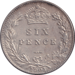 1901 SIXPENCE ( AUNC ) - SIXPENCE - Cambridgeshire Coins