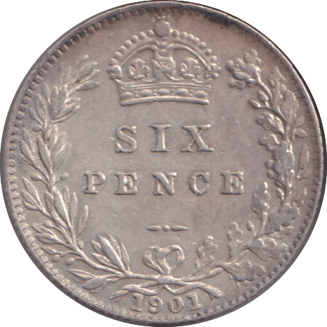 1901 SIXPENCE ( AUNC ) - SIXPENCE - Cambridgeshire Coins