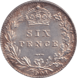 1901 SIXPENCE ( AUNC ) - SIXPENCE - Cambridgeshire Coins