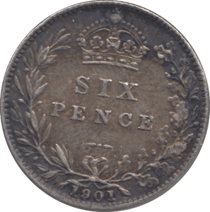 1901 SIXPENCE ( EF ) - SIXPENCE - Cambridgeshire Coins