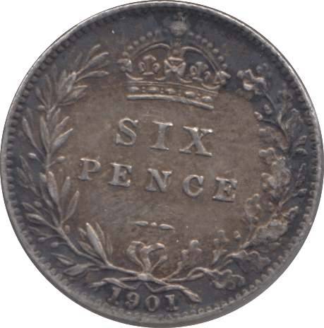 1901 SIXPENCE ( EF ) - SIXPENCE - Cambridgeshire Coins