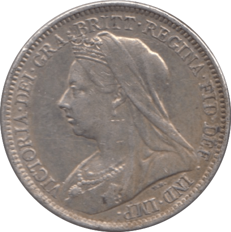 1901 SIXPENCE ( EF ) - SIXPENCE - Cambridgeshire Coins