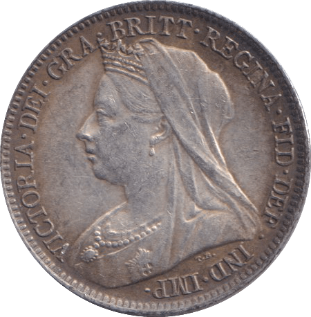1901 SIXPENCE ( EF ) - SIXPENCE - Cambridgeshire Coins