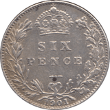 1901 SIXPENCE ( EF ) - SIXPENCE - Cambridgeshire Coins