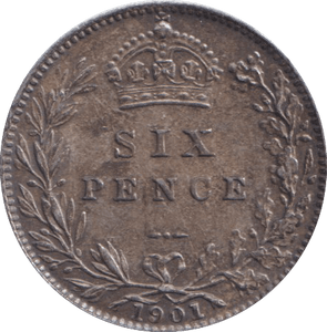 1901 SIXPENCE ( EF ) - SIXPENCE - Cambridgeshire Coins