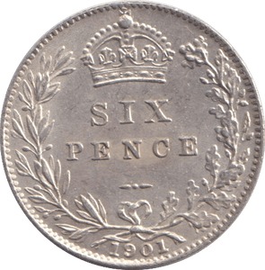 1901 SIXPENCE ( EF ) - SIXPENCE - Cambridgeshire Coins