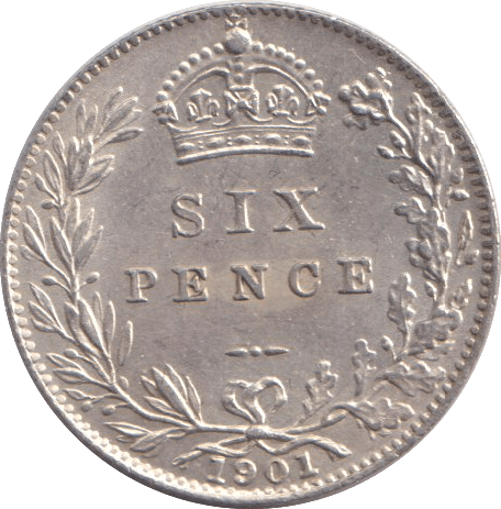 1901 SIXPENCE ( EF ) - SIXPENCE - Cambridgeshire Coins