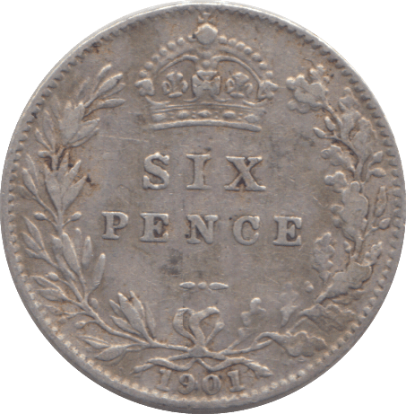 1901 SIXPENCE ( FINE ) - SIXPENCE - Cambridgeshire Coins