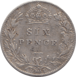 1901 SIXPENCE ( FINE ) - SIXPENCE - Cambridgeshire Coins