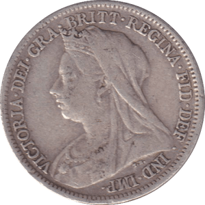 1901 SIXPENCE (FINE) - SIXPENCE - Cambridgeshire Coins