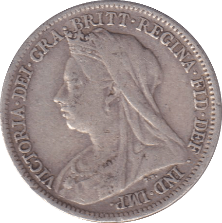 1901 SIXPENCE (FINE) - SIXPENCE - Cambridgeshire Coins