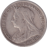 1901 SIXPENCE (FINE) - SIXPENCE - Cambridgeshire Coins